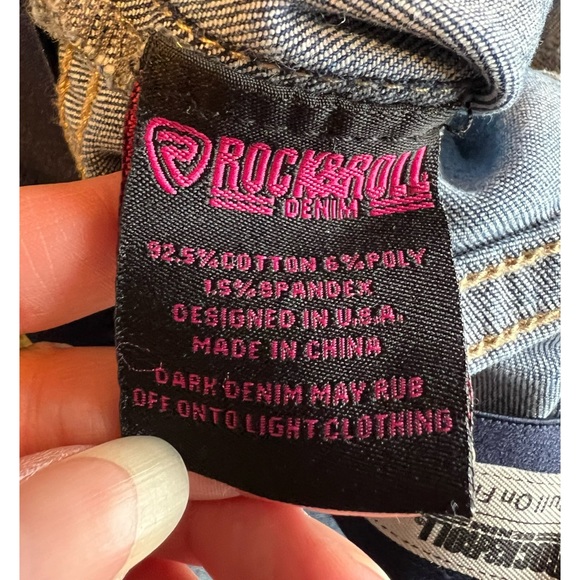 Rock and Roll Denim Pull On High Rise Flare Jeans, Size 27x30 - Picture 9 of 10